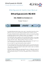 Предварительный просмотр 1 страницы 4Links EtherSpaceLink Series User Manual