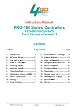 Предварительный просмотр 1 страницы 4qd PRO-160 Series Instruction Manual