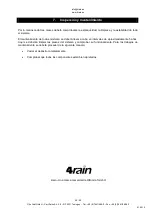 Preview for 42 page of 4rain FLAT Series Installation/Assembly And Maintenance Instructions