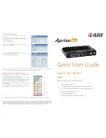 4RF Aprisa SR Plus Quick Start Manual preview