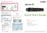 Preview for 1 page of 4RF Aprisa XE Quick Start Manual