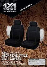 4x4 TOUGH Neoprene Style Seat Cover Instructions предпросмотр