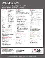 Preview for 2 page of 4xem 4X-FD8361 Specifications