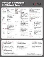 Preview for 2 page of 4xem 4X-IP7161 Specifications