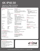 Preview for 2 page of 4xem 4X-IP8330 Specifications