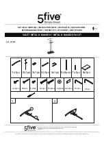 Предварительный просмотр 1 страницы 5five METAL & BAMBOO VALET 167883 Instruction Sheet