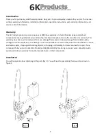 Preview for 4 page of 6K Products DH0616 30G24 Operation And Parts Manual