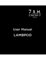 7 A.M. Enfant Lambpod User Manual preview