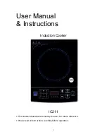 Preview for 1 page of 707 IC211 User Manual And Instructions