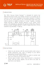 Предварительный просмотр 1 страницы 75F A/DP2 Series Installation & Operation Instructions