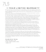 Preview for 10 page of 7LS FA7-1400J Instruction Manual And  Warranty Information