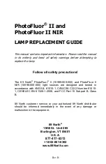 89 North PhotoFluor II Replacement Manual предпросмотр