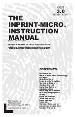 9g Products INPRINT-MICRO Instruction Manual preview