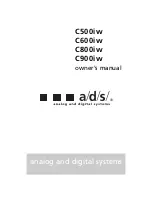 Предварительный просмотр 1 страницы a/d/s/ C500iw Owner'S Manual