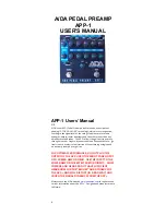 A/DA APP-1 User Manual предпросмотр