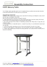 Preview for 1 page of A-Eco Living HDPE Balcony Table Assembly Instruction