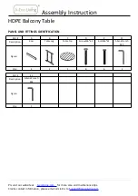 Preview for 2 page of A-Eco Living HDPE Balcony Table Assembly Instruction