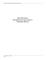 A.H. Systems EHA-51B Operation Manual preview