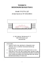 Preview for 13 page of A.I.&.E Toronto Instruction Manual