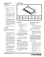 Preview for 3 page of A.J.Antunes Roundup RRBB-50 Owner'S Manual