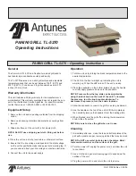 Preview for 1 page of A.J.Antunes TL-5270 Operating Instructions