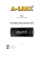 A-Link 3GU Quick Installation Manual preview