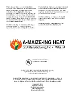 Preview for 2 page of A-Maize-Ing Heat LDJ991 Installation And Owner'S Manual