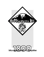 A-MSystems 1800 Instruction Manual preview