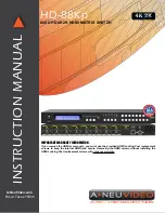 A-Neu Video HD-88Kp Instruction Manual предпросмотр