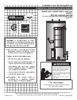 A.O. Smith 100 Series Installation And Operating Manual preview