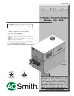 A.O. Smith 400 - 2100 Installation & Operation Manual предпросмотр