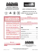 Preview for 1 page of A.O. Smith 500 User'S Information Manual