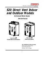 A.O. Smith 520 Direct Vent Indoor Service Manual предпросмотр