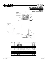 Предварительный просмотр 1 страницы A.O. Smith AOS GPHE-50 Replacement Parts List