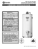 A.O. Smith ATMOSPHERIC VENTED WATER HEATER Installation And Operating Instructions Manual preview