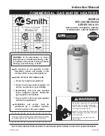 A.O. Smith BTH-120 through BTH-500 Instruction Manual предпросмотр