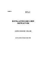 A.O. Smith BTI 100 G Installation And User Instructions Manual предпросмотр