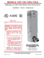 Предварительный просмотр 1 страницы A.O. Smith COF 245 Installation Setup Manual