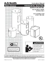 Предварительный просмотр 1 страницы A.O. Smith Commercial gas water heaters Instruction Manual