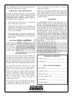 Предварительный просмотр 18 страницы A.O. Smith Commercial gas water heaters Instruction Manual