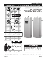 A.O. Smith DRE-52 Series Instruction Manual предпросмотр