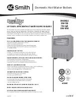 Preview for 1 page of A.O. Smith Dura-Max DW-1080 Specification Sheet