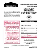 Предварительный просмотр 1 страницы A.O. Smith FDV Owner'S Manual