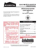 Предварительный просмотр 1 страницы A.O. Smith GPDH Owner'S Manual