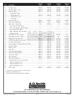 Предварительный просмотр 3 страницы A.O. Smith GPVH 40 Service Parts List