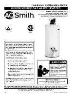 A.O. Smith GPVX 75L Series Installation And Operating Manual preview