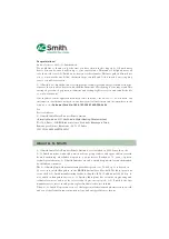 Предварительный просмотр 2 страницы A.O. Smith HSE-VAS015 User Manual