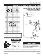 A.O. Smith HWG-1000 Instruction Manual предпросмотр