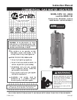A.O. Smith Master-Fit BTN-200 Instruction Manual preview