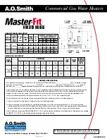 Preview for 2 page of A.O. Smith Master-Fit BTR-151 through BTR-201 Specification Sheet